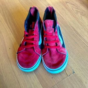 Red hightop Vans